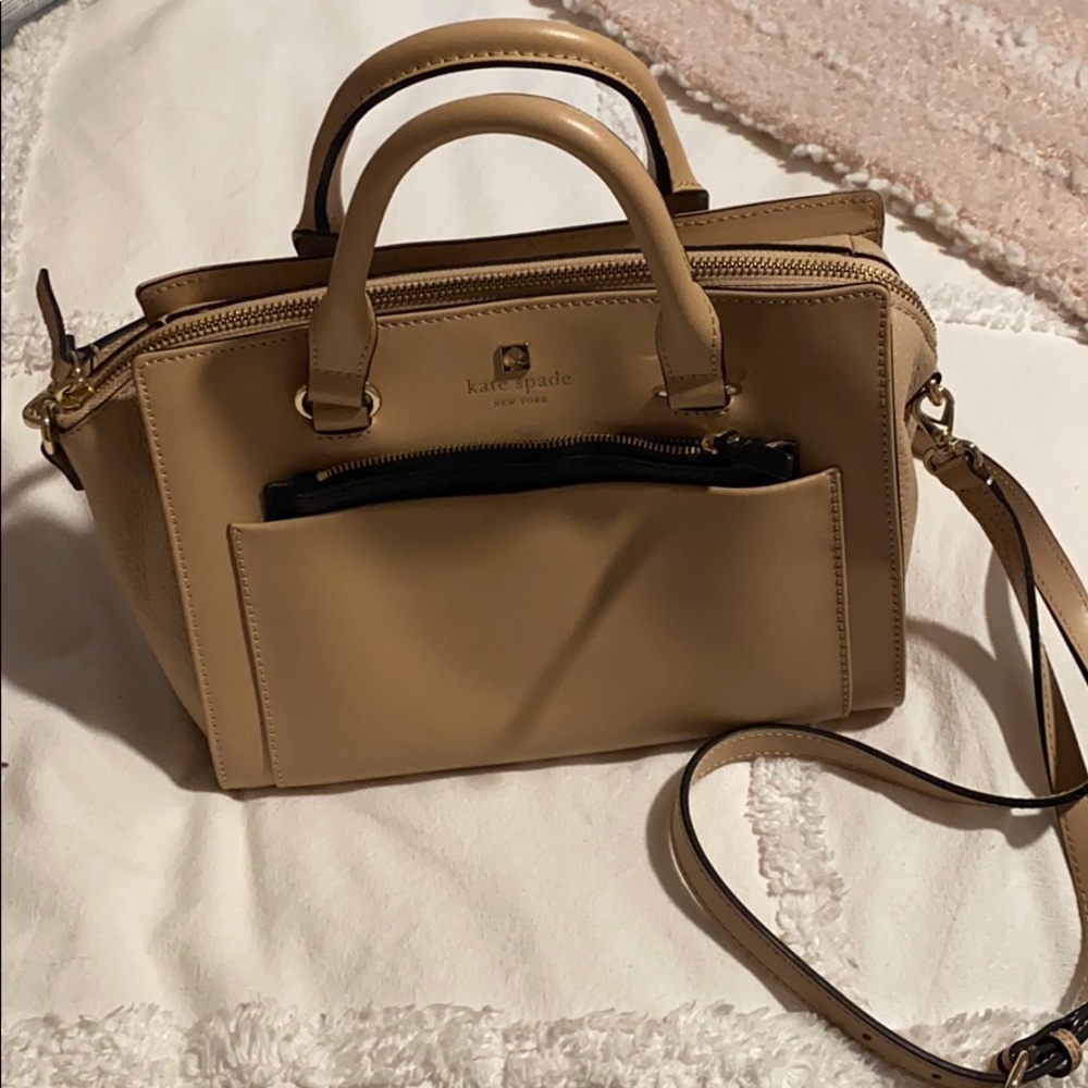 Kate Spade Beige/Black Top Handle Crossbody